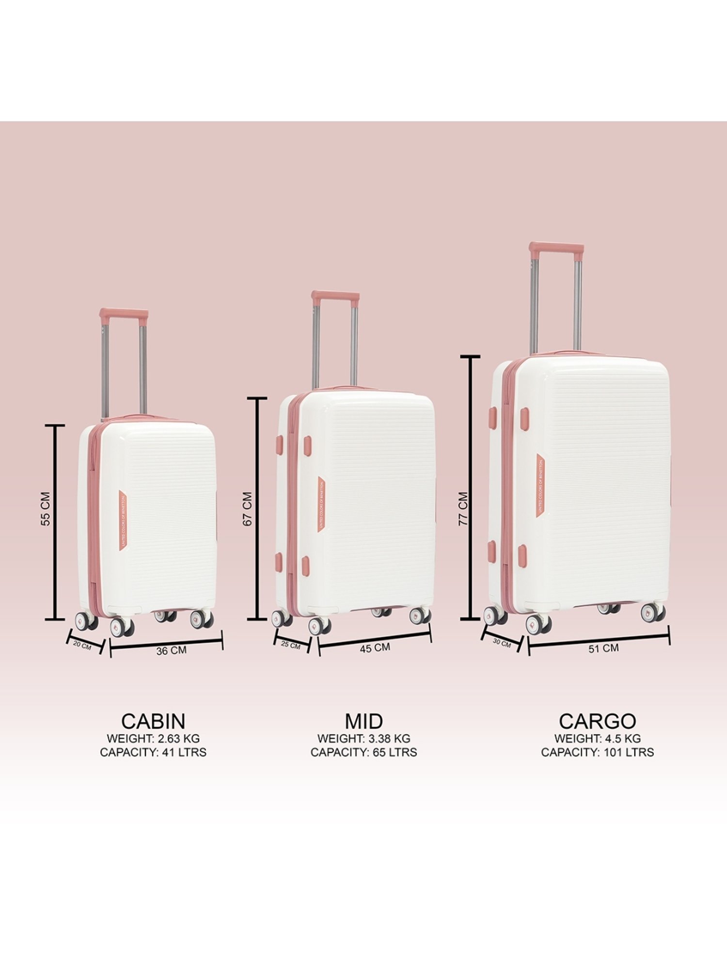 Perquisite Y2K Luxe Range Black Hard 20" Cabin Luggage