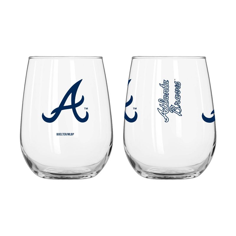 MLB Atlanta Braves Gameday Curved Beverage Glass - 16oz