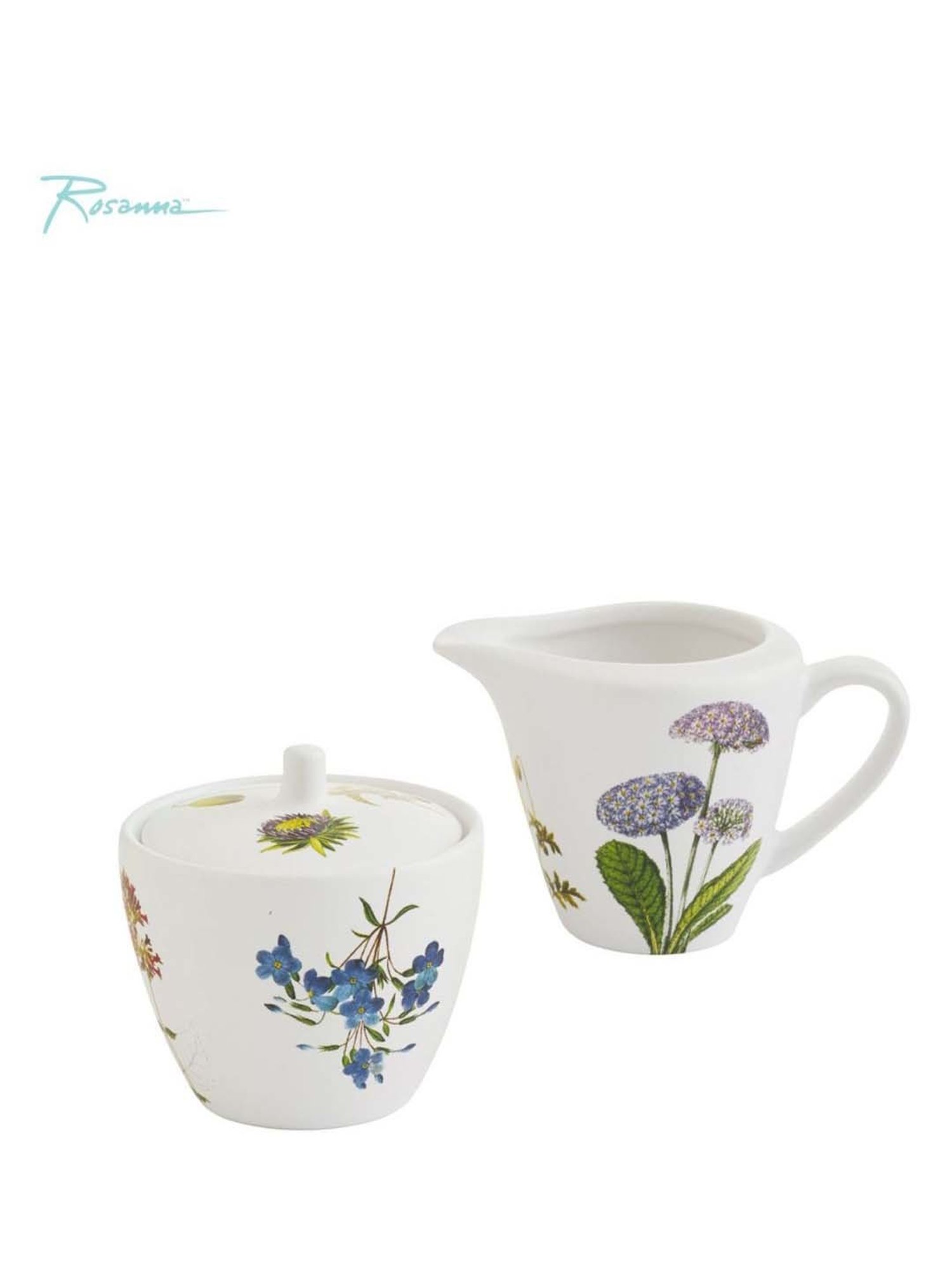 Rosanna 2-Piece Multi Medium Floral Print Creamer & Sugar Bowl Set