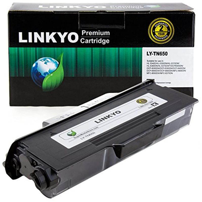 LINKYO Compatible with Brother TN650 Black Toner Cartridge