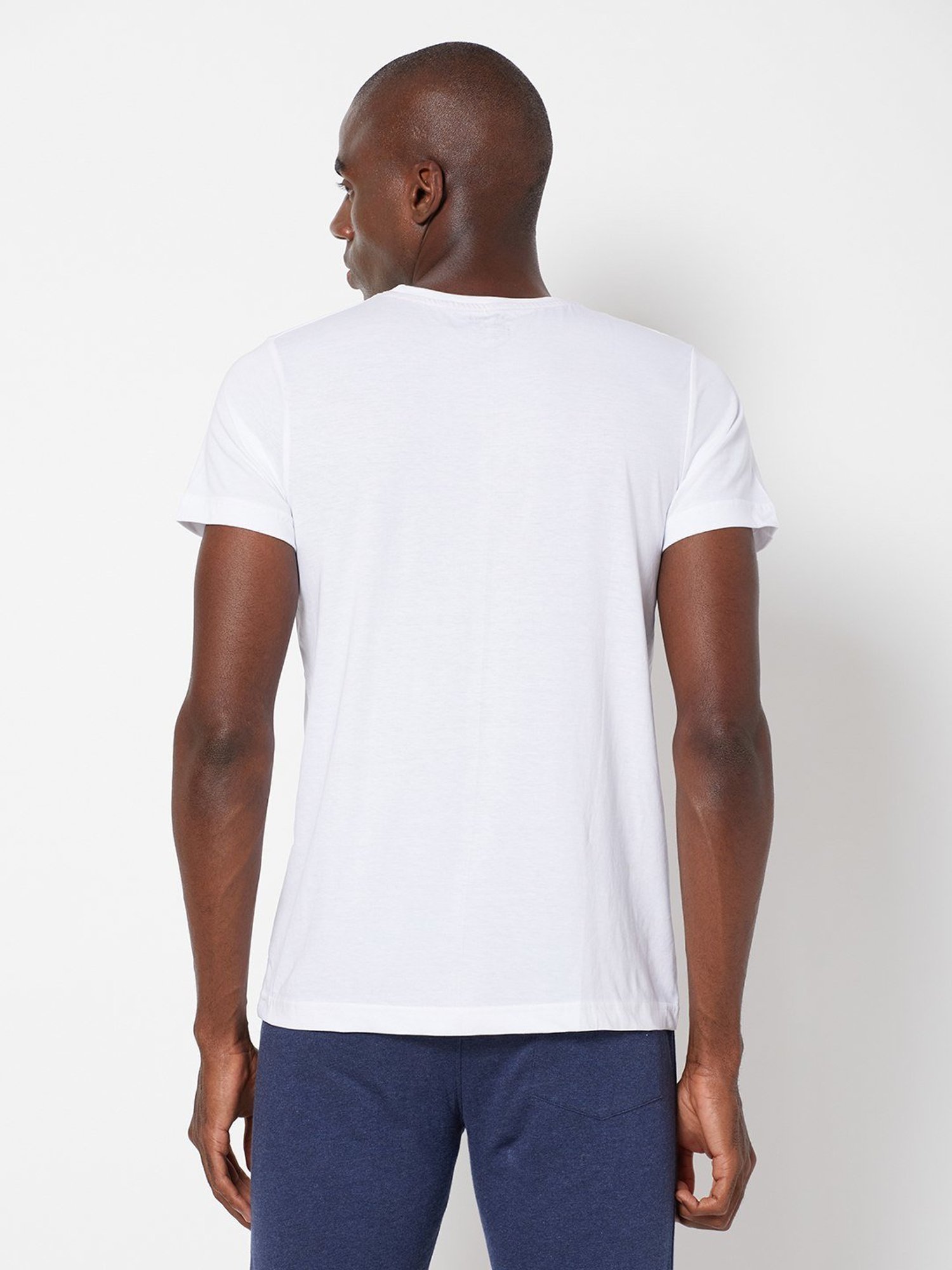 Sporto White Regular Fit T-Shirt
