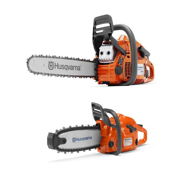 Husqvarna 445E 18-Inch Bar Gas Chainsaw and 440 Toy Childrens Chainsaw, Orange