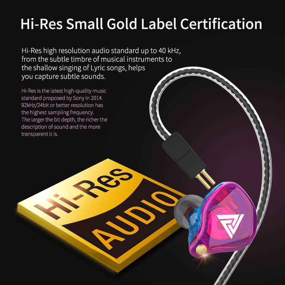 QKZ VK4 3.5mm Wired Headphones In-ear Sports Headset Moving Coil Music Earphones In-line Control with Mic Detachable Replaced Cable