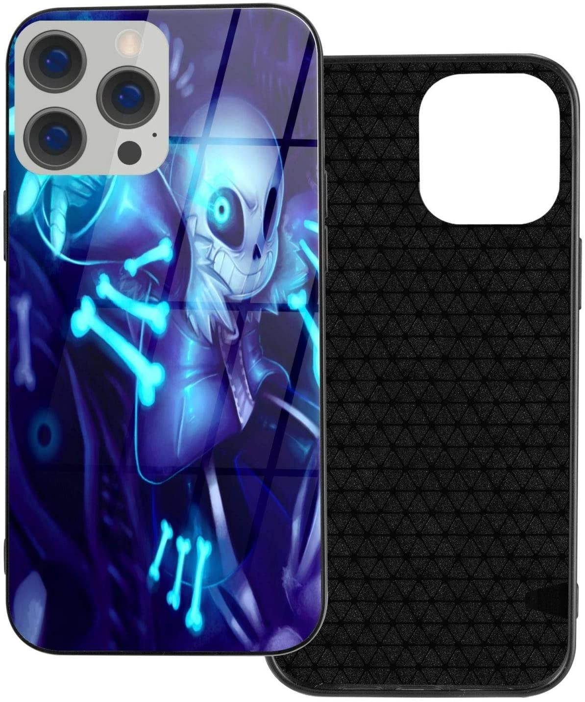 Undertale Sans Compatible with iPhone 12 Series Case Protective Shockproof Slim Soft TPU + Glass IP12-6.1