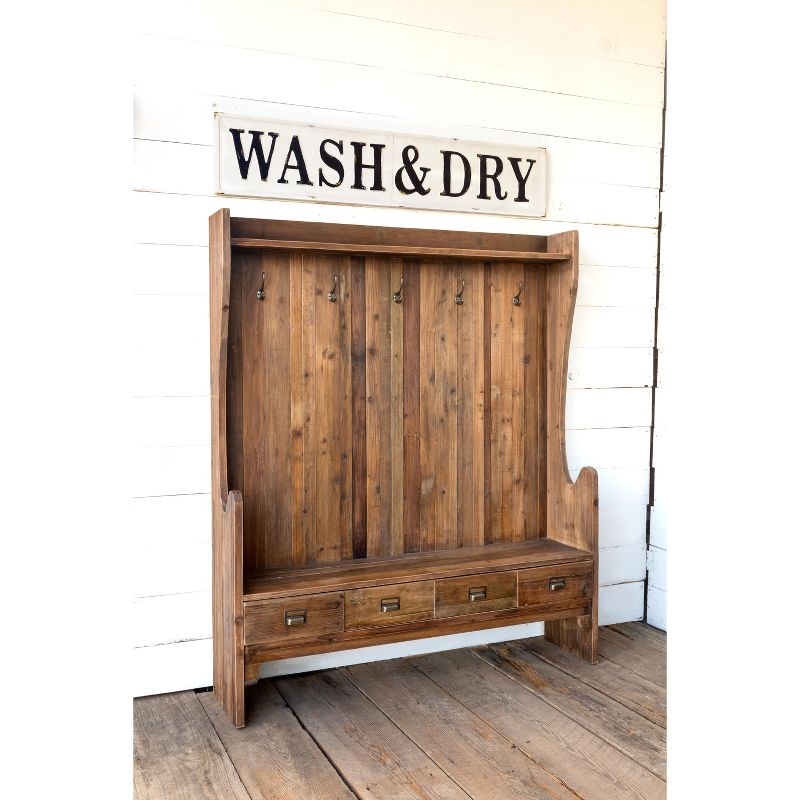 Park Hill Collection Embossed Metal Wash & Dry Sign