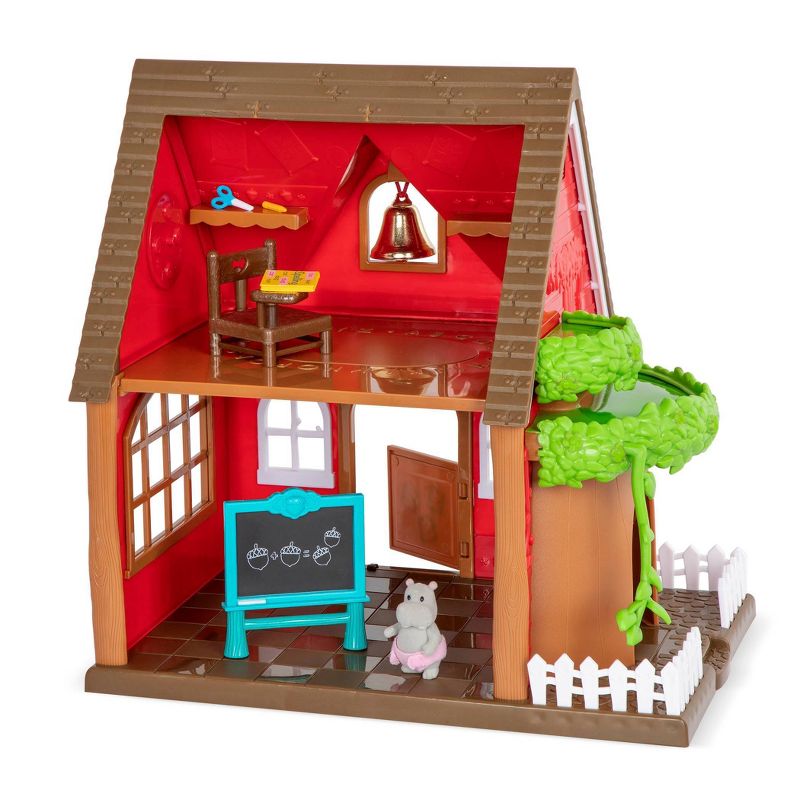 Li'l Woodzeez Toy School with Miniature Figurine 8pc - Woodland Schoolhouse Playset