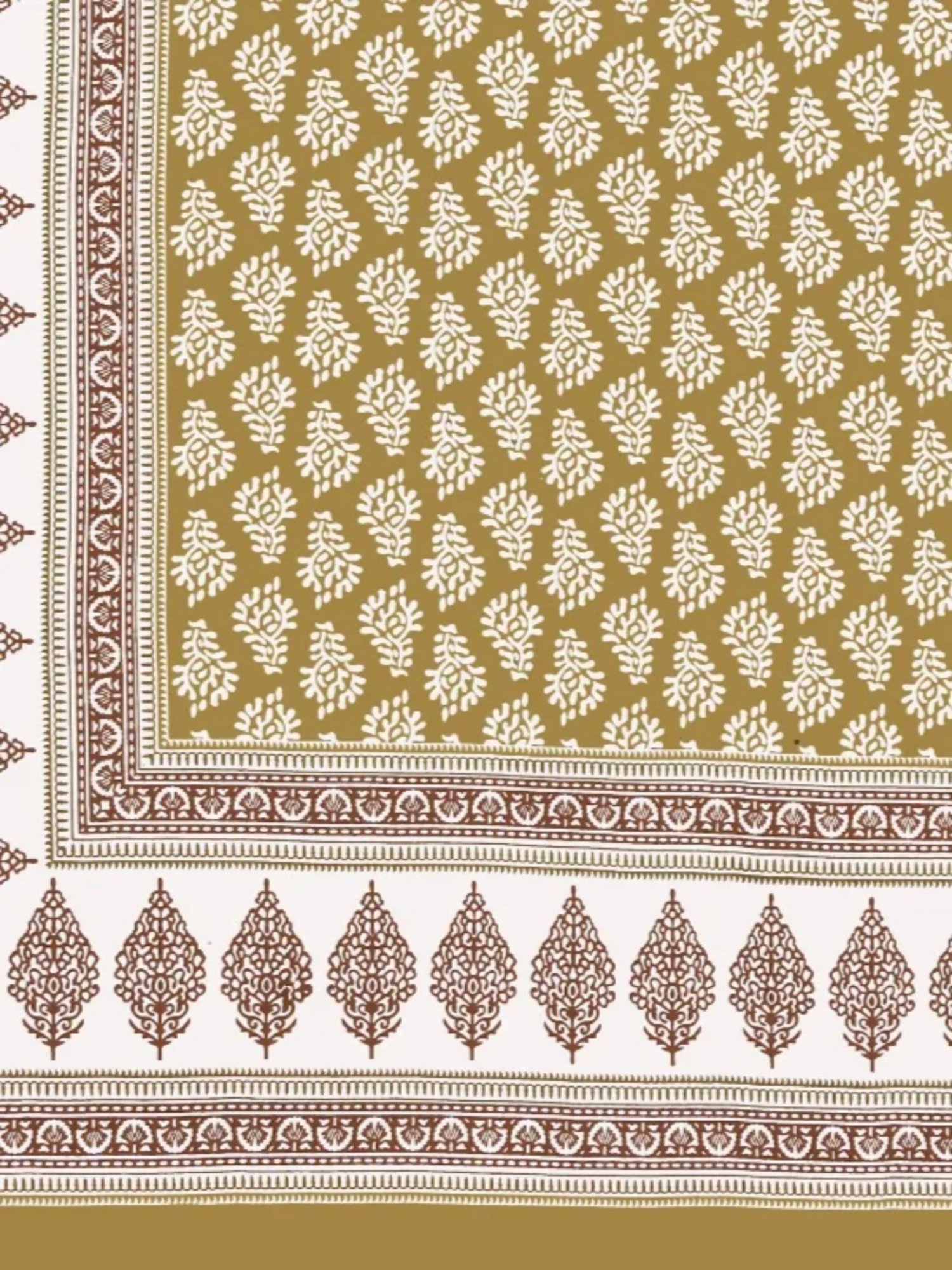 Living Roots Printed Green 240 TC Cotton Bedsheet with 2 Pillow Covers