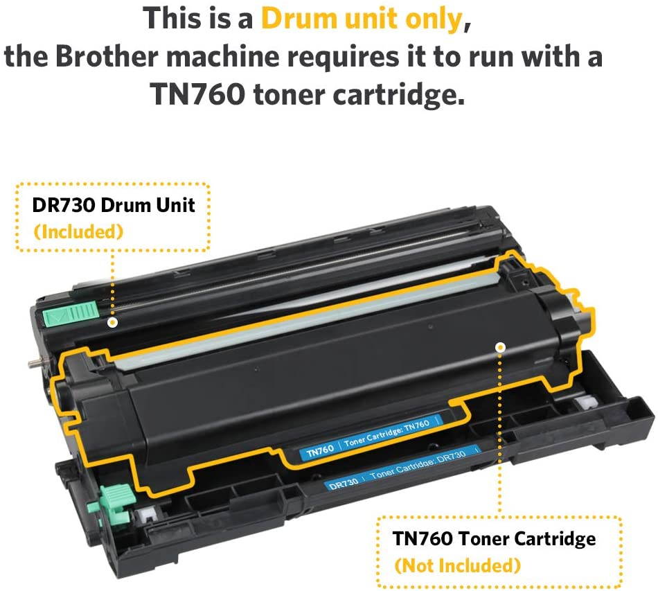 v4ink 1PK DR730 DR-730 730 Compatible Drum Unit (NOT Toner) for Brother HL-L2350DW HL-L2390DW HL-L2395DW HL-L2370DW XL DCP-L2550DW MFC-L2710DW MFC-L2730DW MFC-L2750DW XL Printer