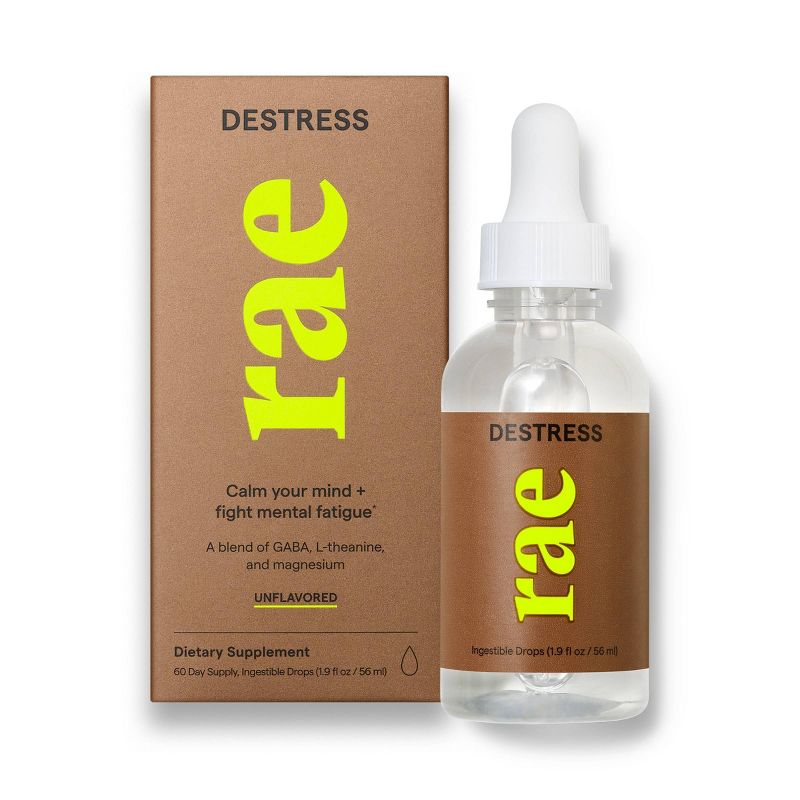 Rae Destress Dietary Supplement Ingestible Drops - Unflavored - 1.9 fl oz