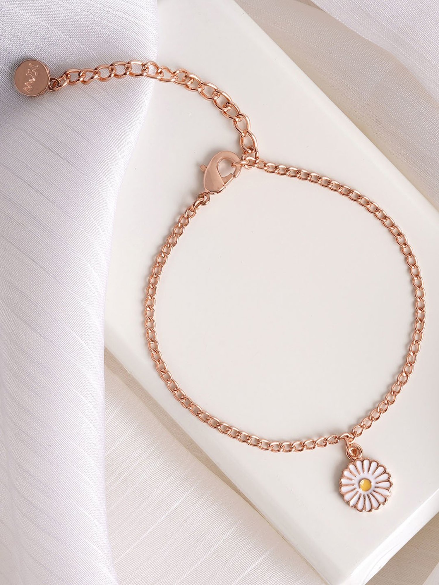 Joker & Witch The Party Edit Blooming Rose Gold Charms Bracelet