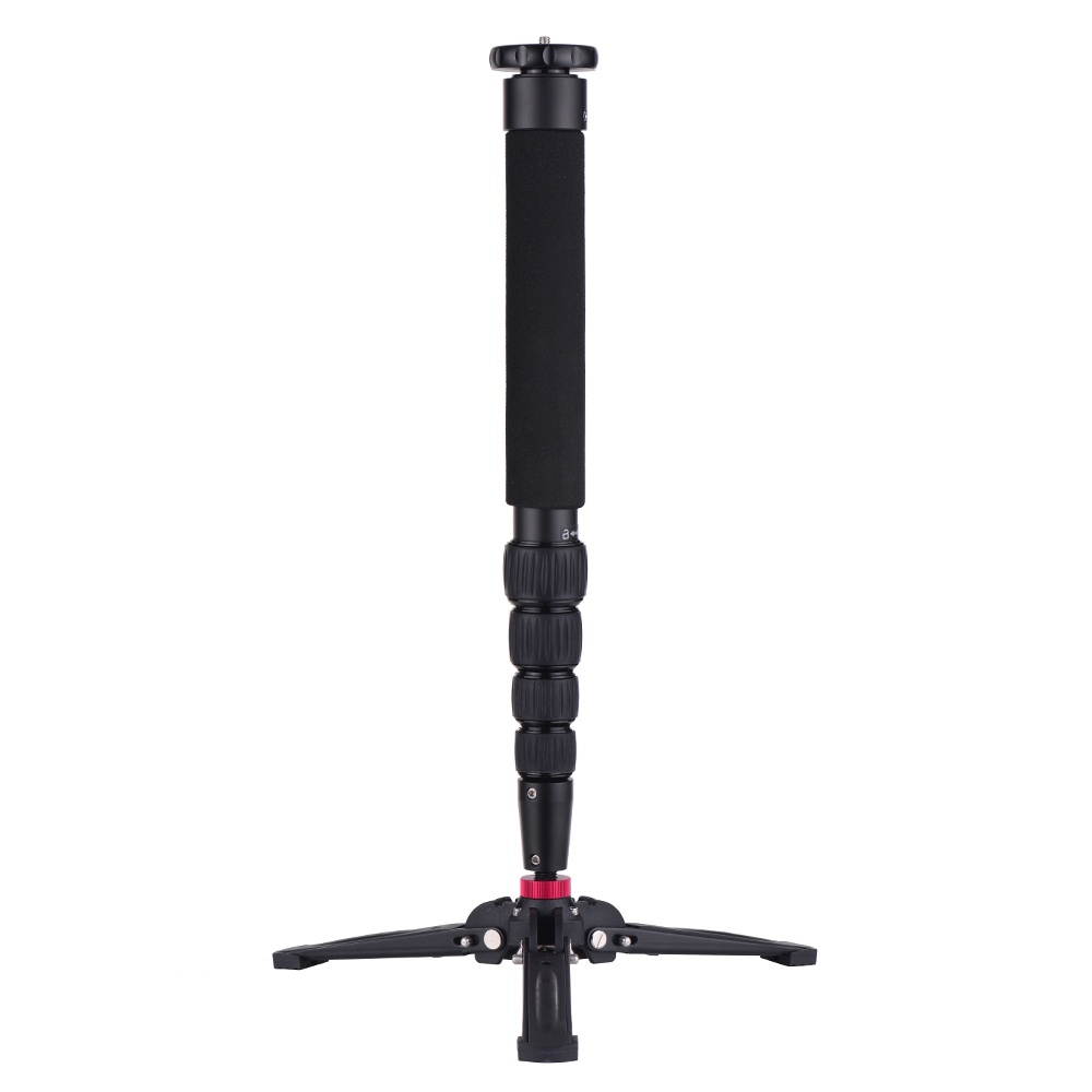 Multifunctional Photography Camera Monopod Aluminum Alloy with Detachable Tripod Stand Base 1/4 Inch & 3/8 Inch Screw Mount 46.5-128cm Adjustable Height Max. Load 5kg for DJI Rosin-S Zhiyun Crane 2/3