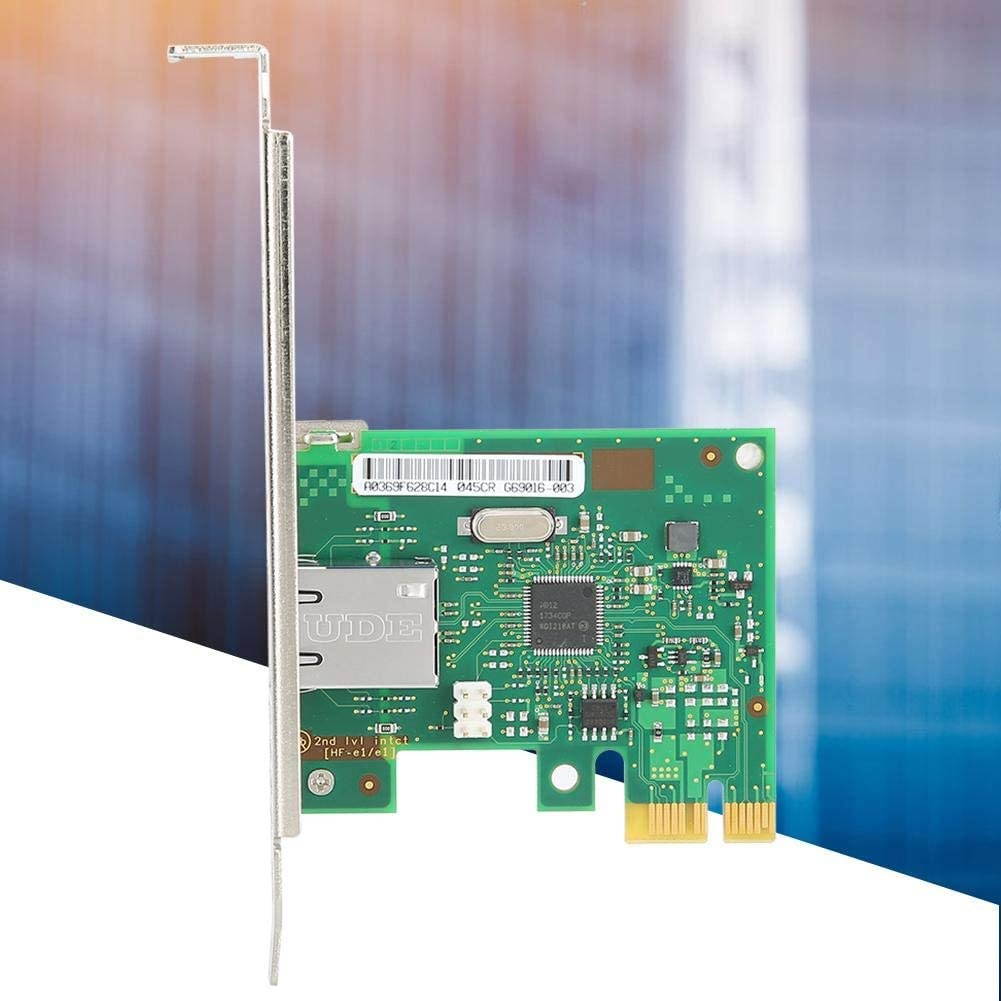 Zopsc Network Card, Server Network Card, PCIE x1 Gigabit Network Adapter Computer Accessory, for Intel I210AT Chip, with 2 LED Indicators