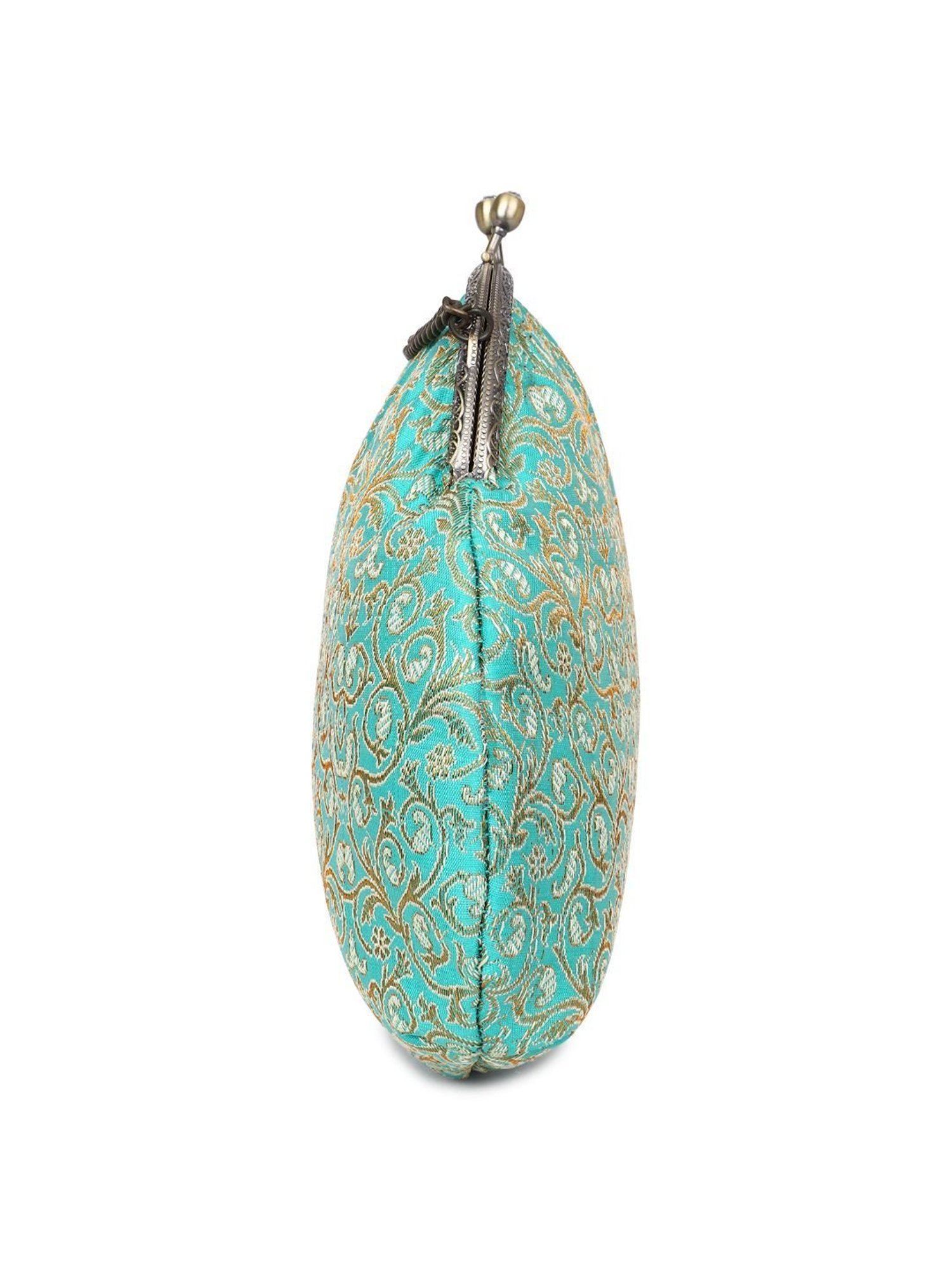 Tarini Nirula Araa Green Embroidered Small Clutch
