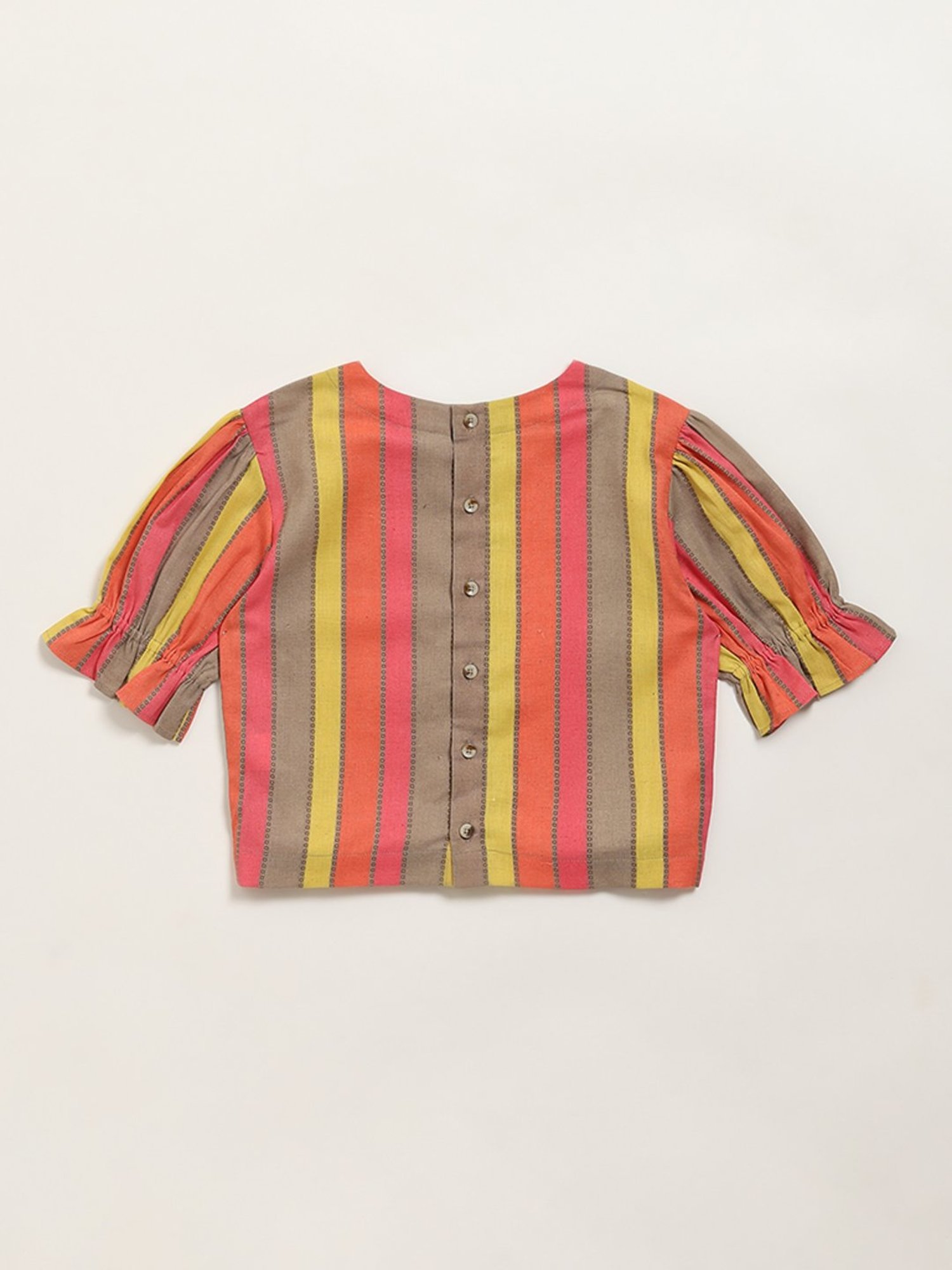 Utsa Kids by Westside Multicolour Stripe Patterned Cotton Top