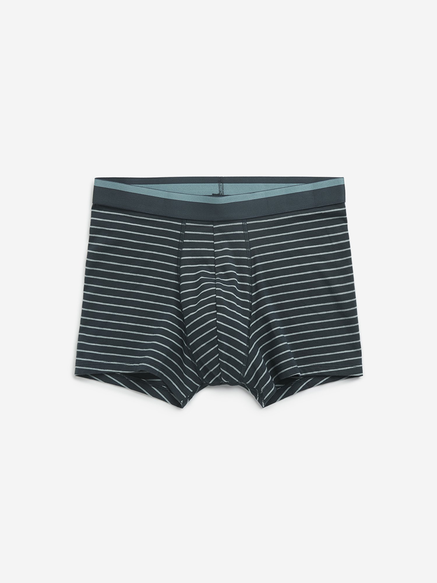 WES Lounge by Westside Maroon Striped Cotton Blend Trunks - Pack of 3