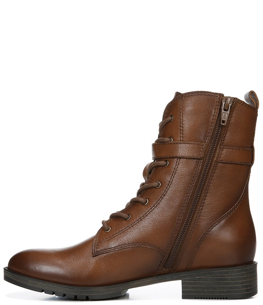 Naturalizer Sycamore Leather Moto Block Heel Booties