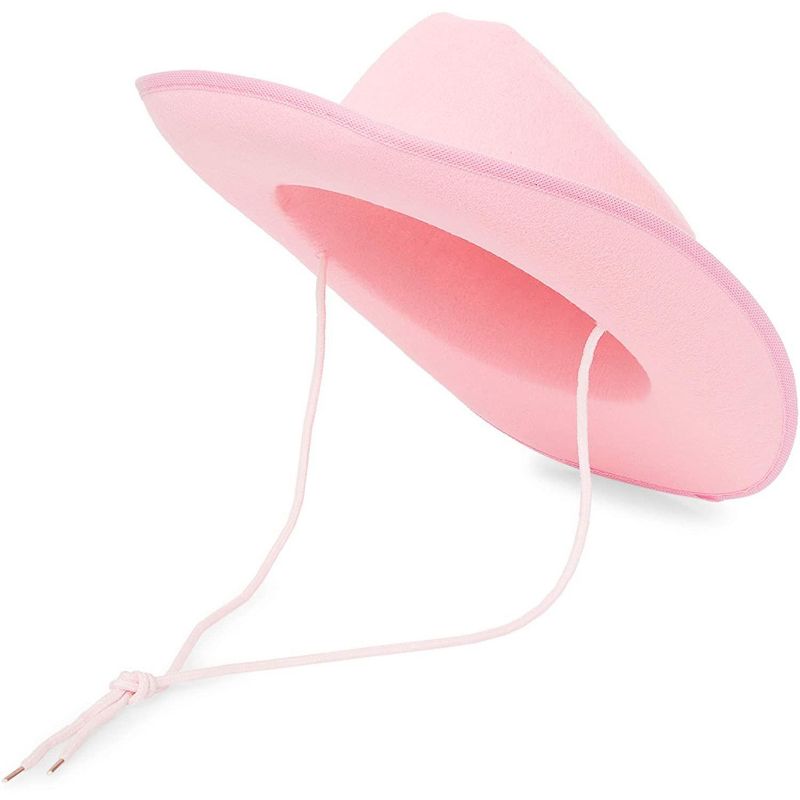 Blue Panda Set of 2 Cowboy Brown Hat & Blue Bandana for Kids Western Themed Birthday Party Halloween Costume