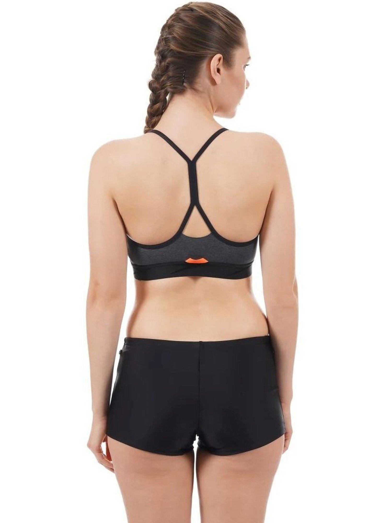 Speedo Black Printed Swimwear Top