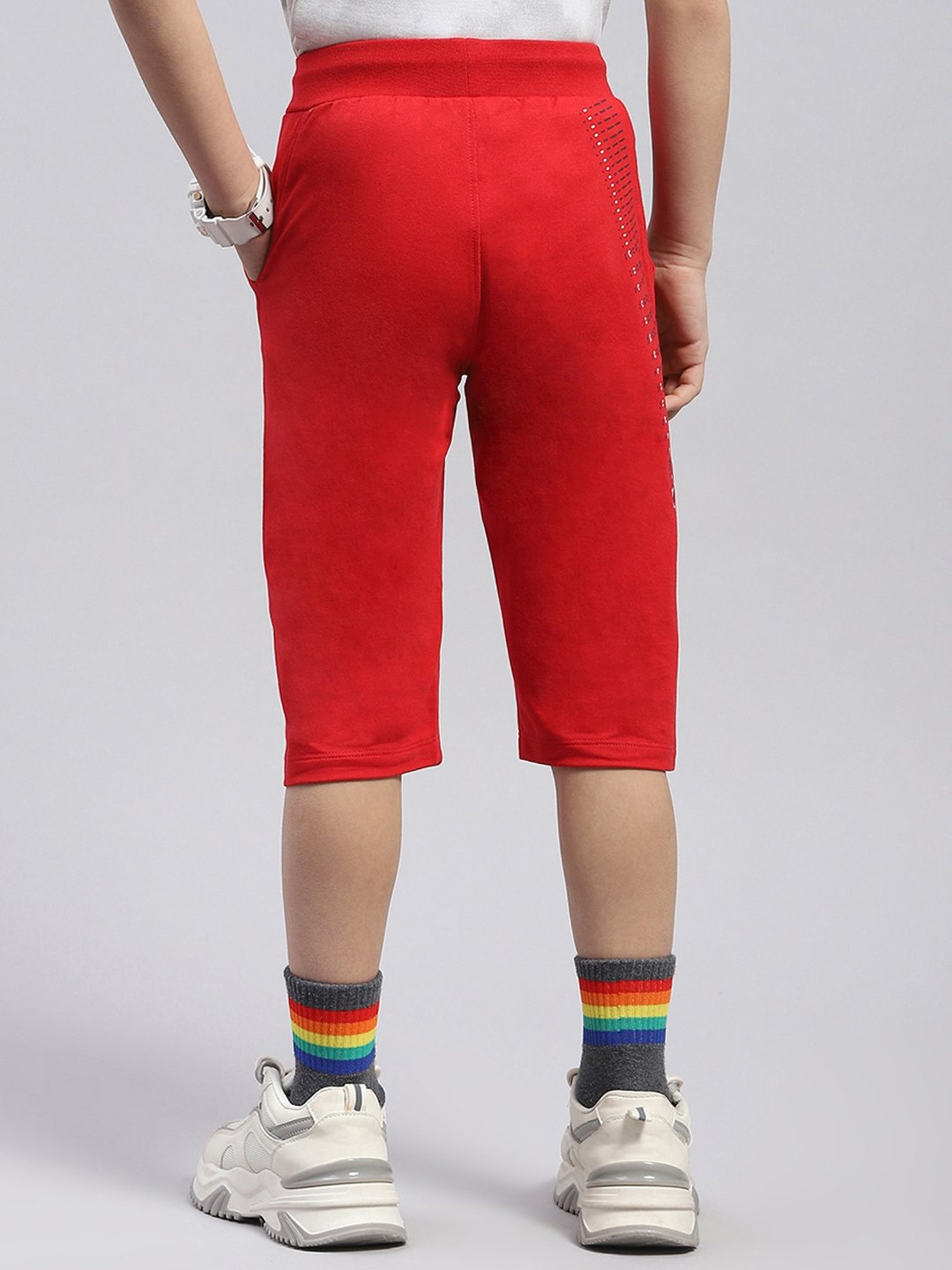 Monte Carlo Boys Red Printed Capri