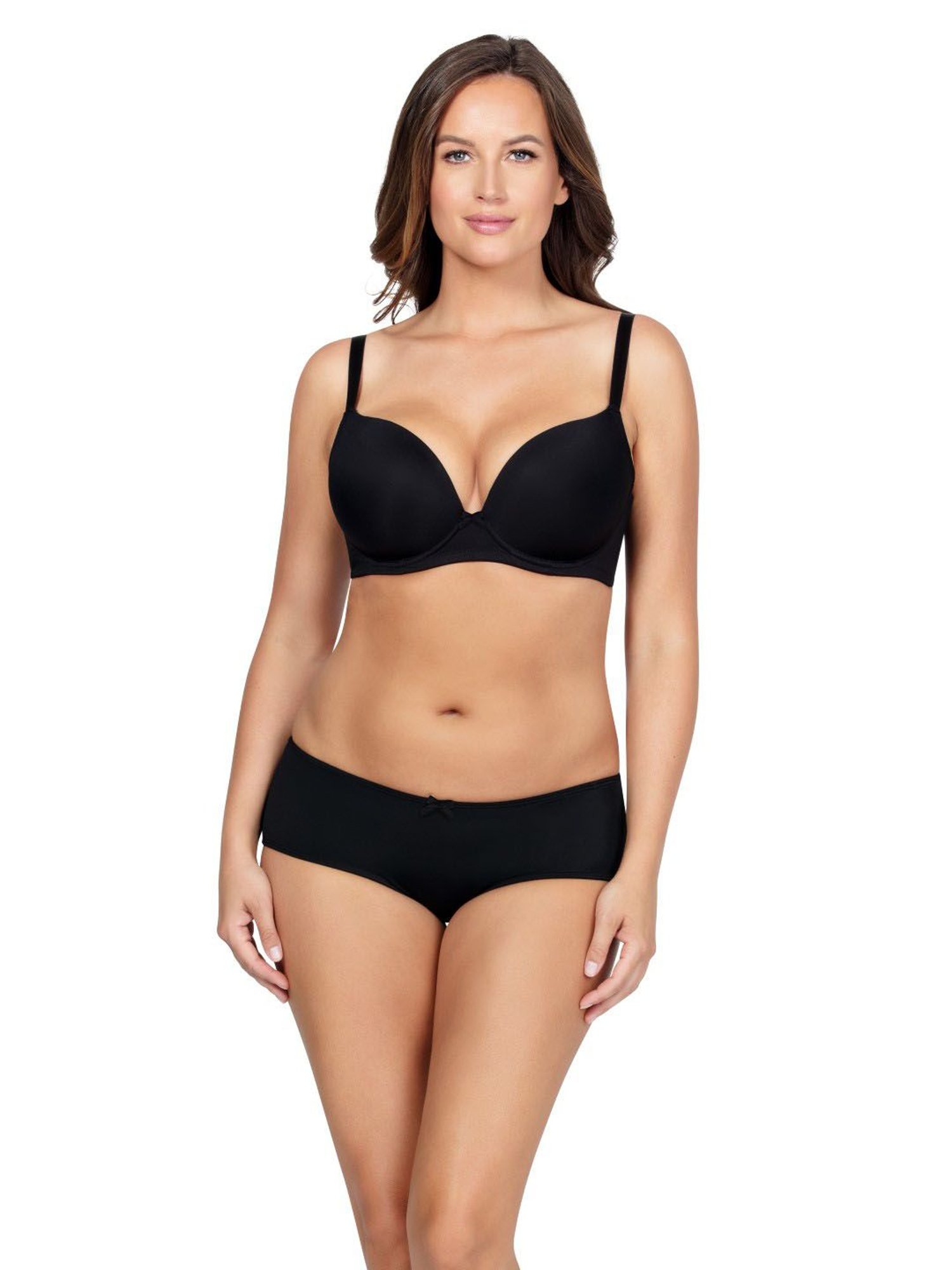 PARFAIT Black Under Wired Padded Plunge Bra