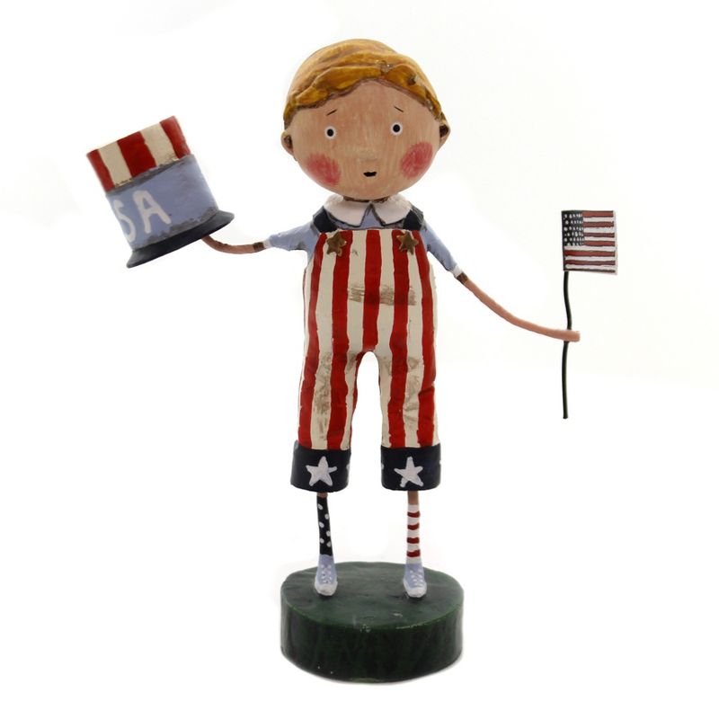 Lori Mitchell 5.5" Land That I Love American Flag Uncle Sam Hat  -  Decorative Figurines