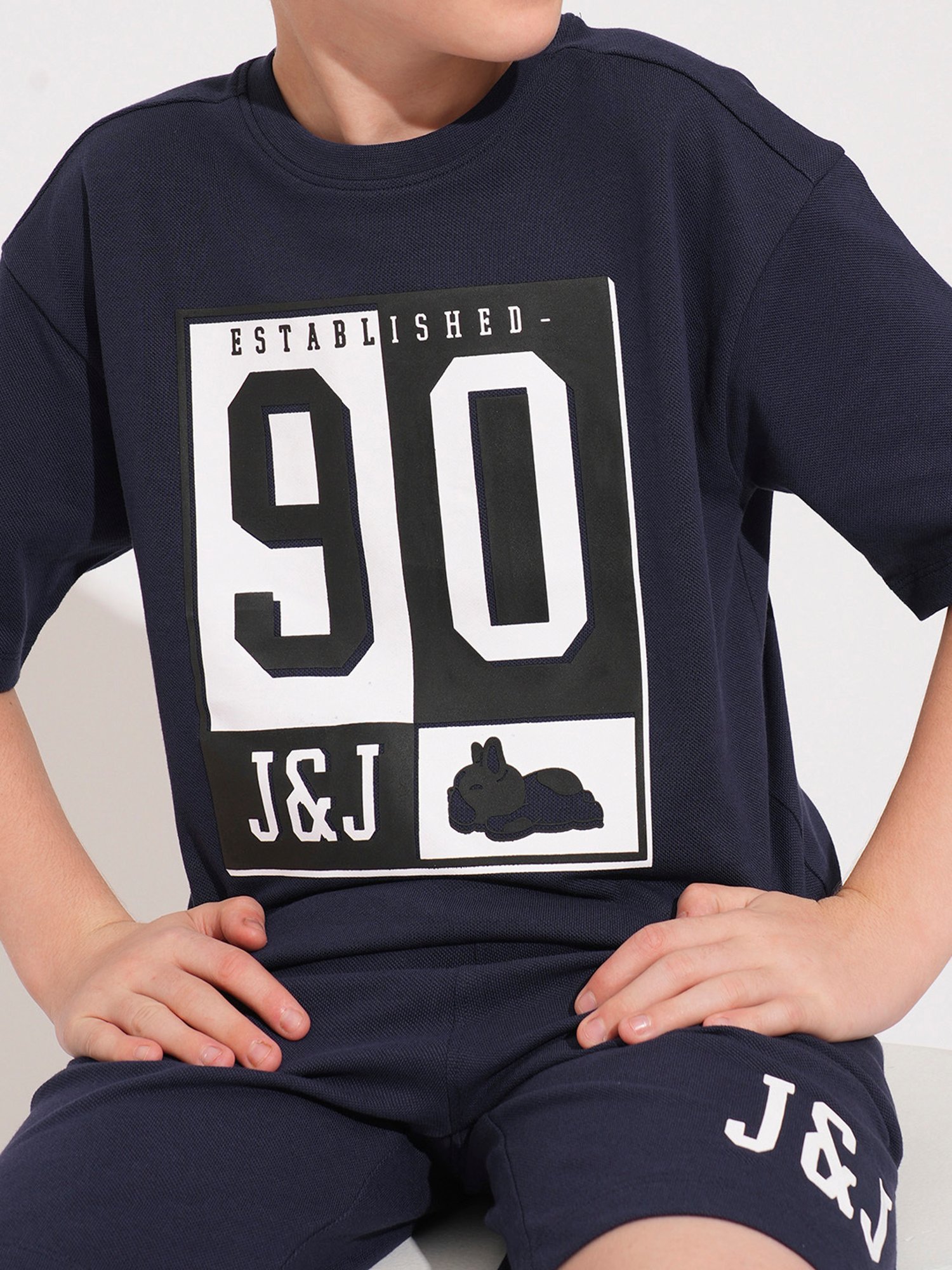 MINIKLUB Boys Blue Printed Full Sleeves T-Shirt