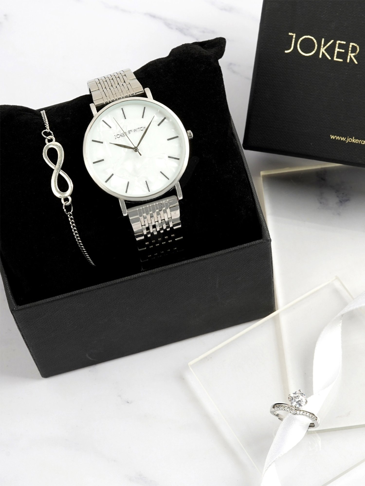 Joker & WItch JWLT582 Analog Watch for Women With Ring, Bracelet