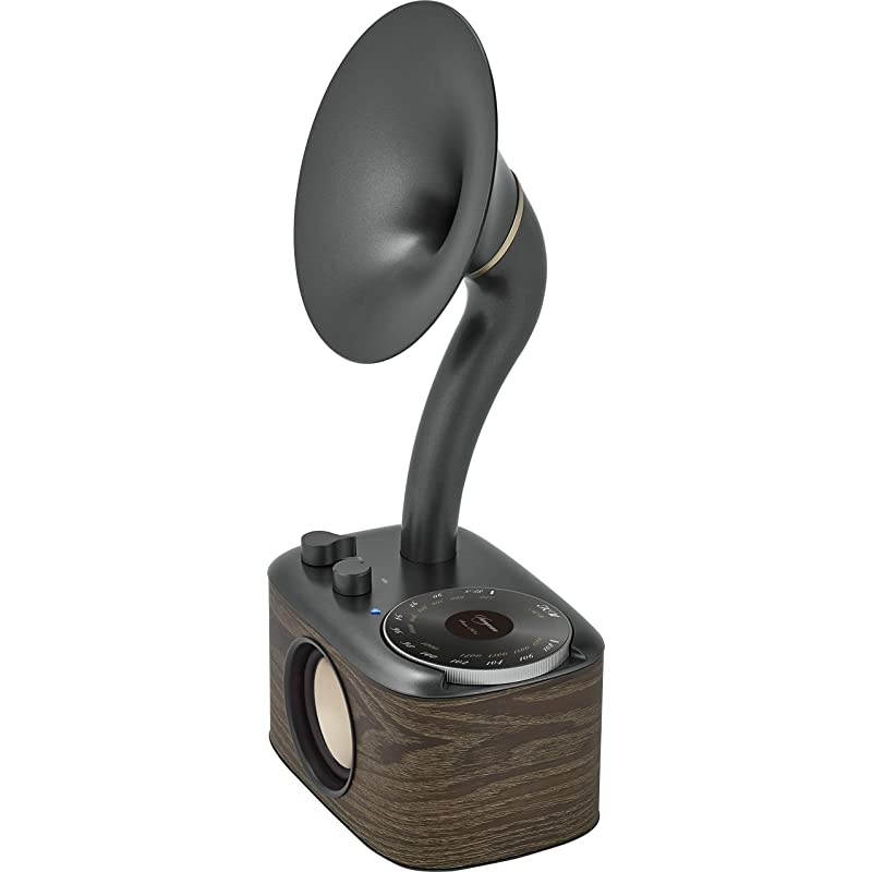 CP100 AM FM Retro Gramophone Radio with Bluetooth Speaker and AuxInput