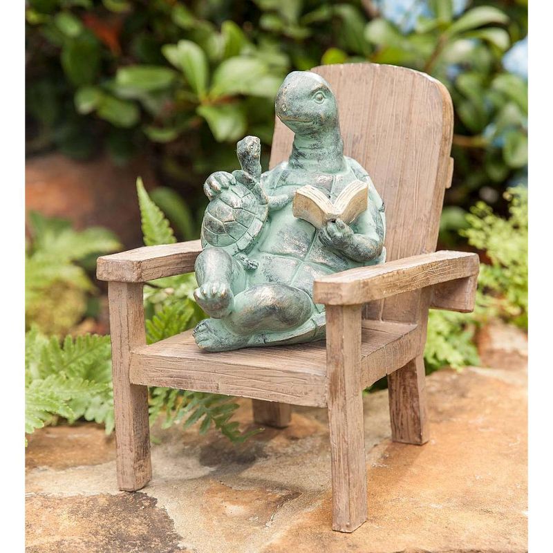 Reading Turtle Garden Statue