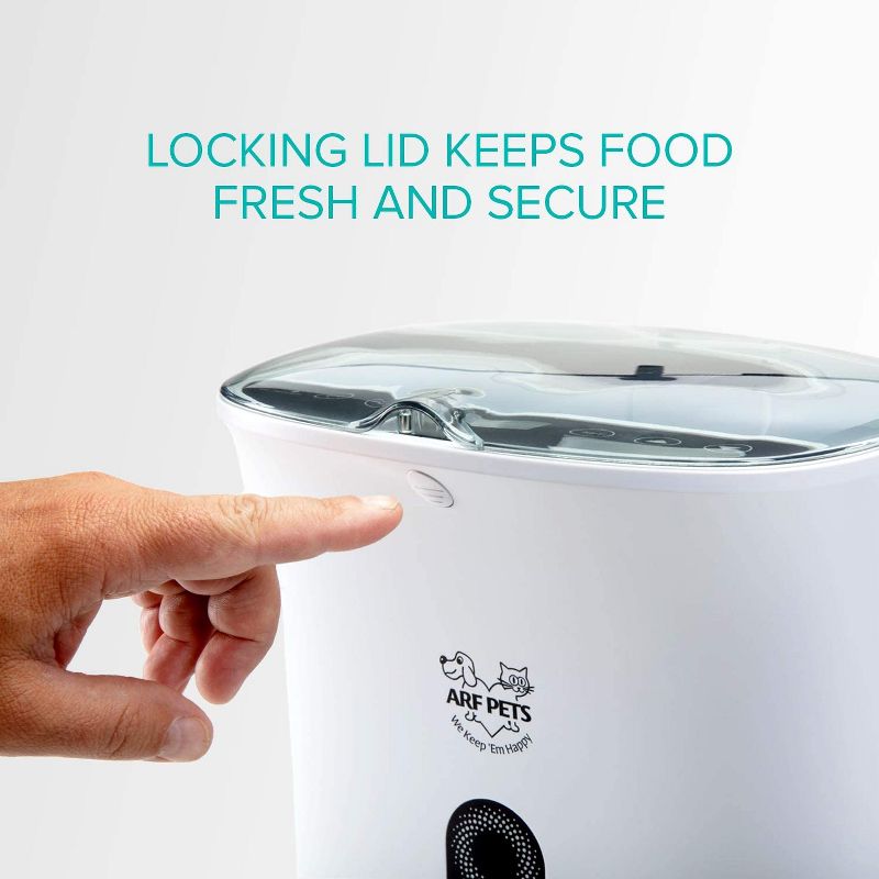 Arf Pets Automatic Pet Feeder Food Dispenser for Small Animals with Progammable Timer Up to 4 Meals a Day