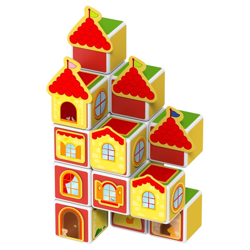 Geomag Magicube - Castles & Homes - 16 Piece Magnetic Building Blocks