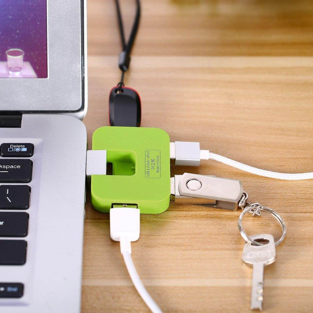 480Mbps 4Ports USB 2.0 High Speed Portable USB HUB for PC Laptop Phone