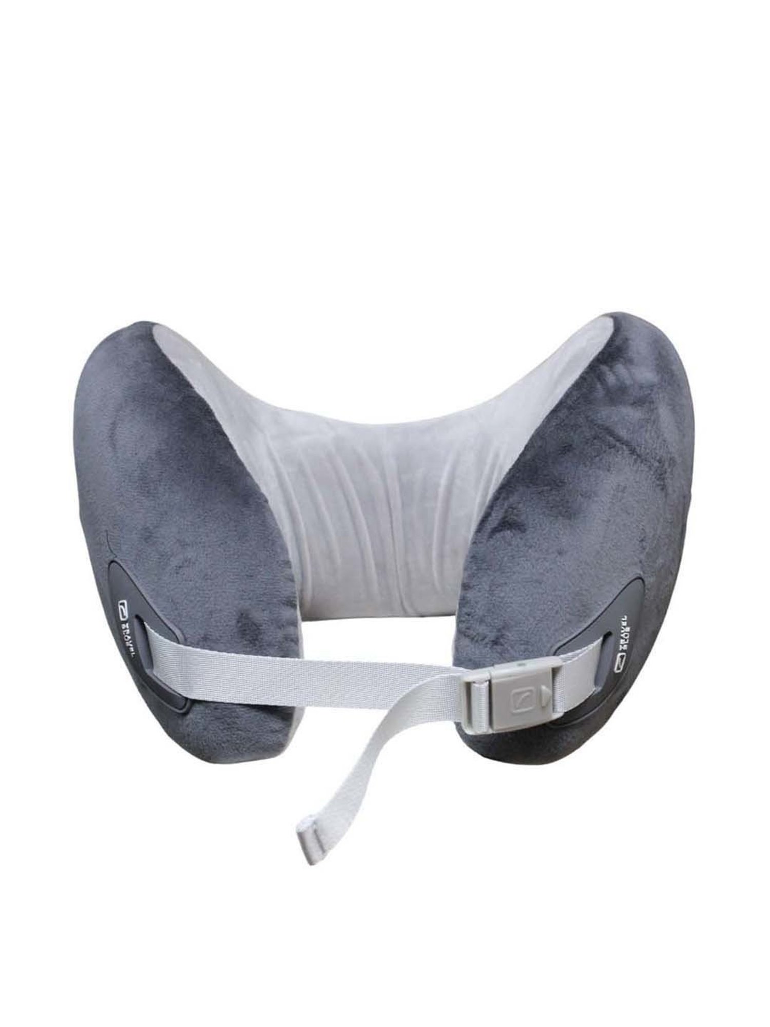 Travel Blue Grey Memory Foam Neck Pillow