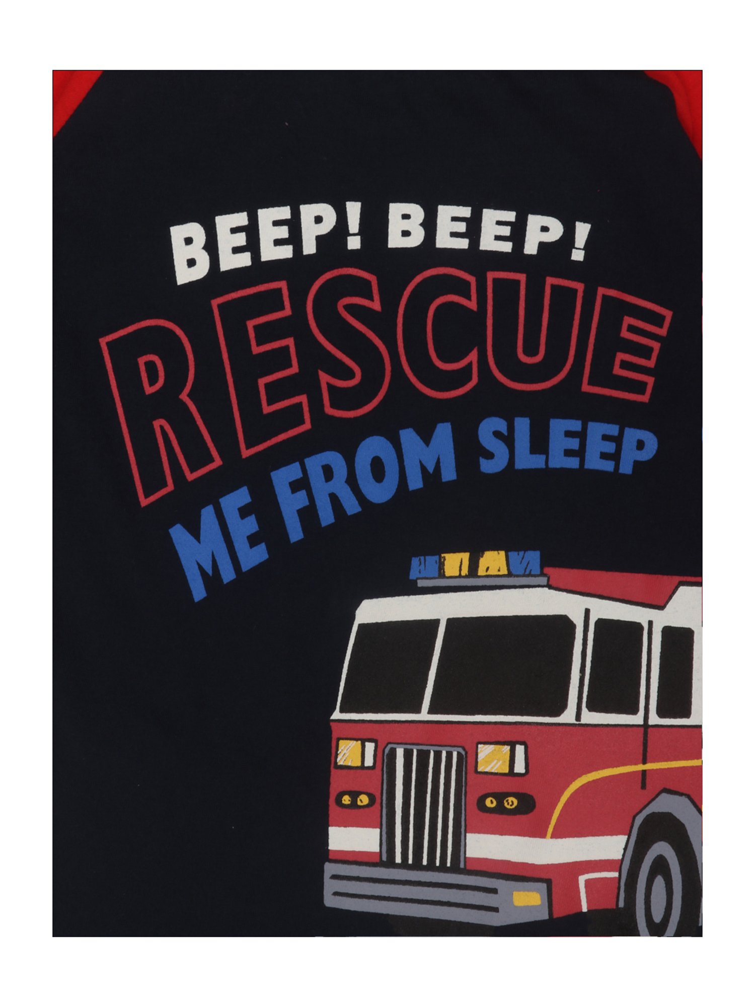 Lazy Shark Boys Red & Black Printed T-Shirt with Pants