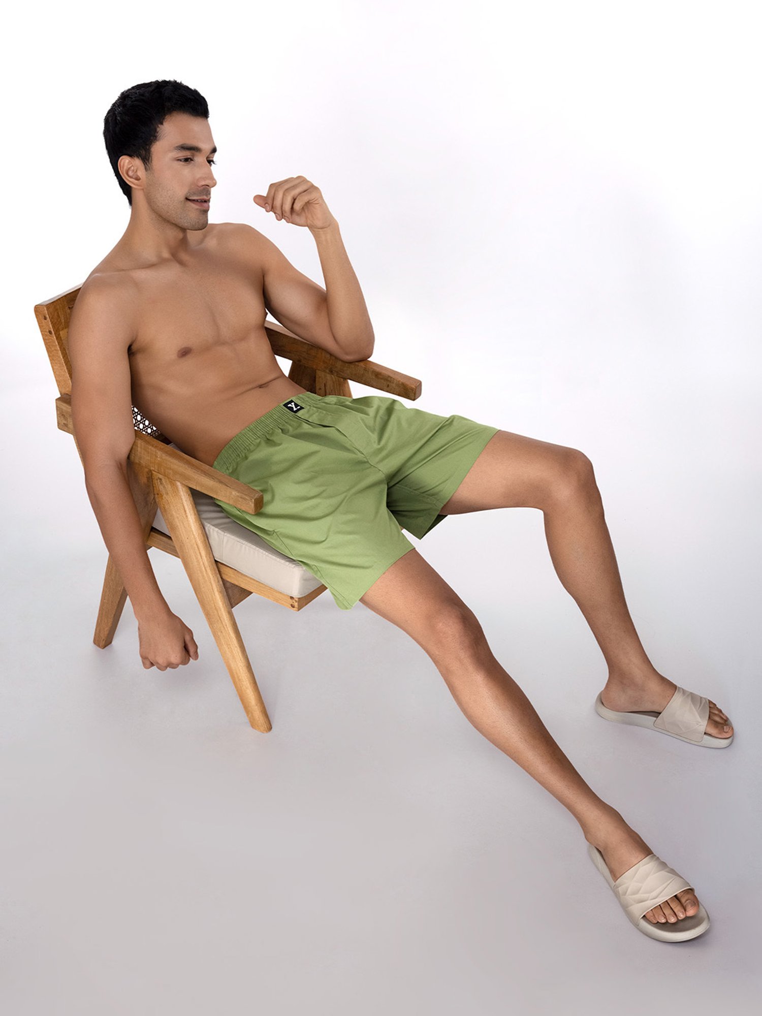 XYXX Olive & Blue Relaxed Fit Boxers - Pack of 2