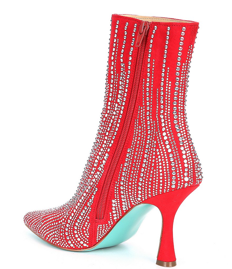 Blue by Betsey Johnson Juelz Rhinestone Booties