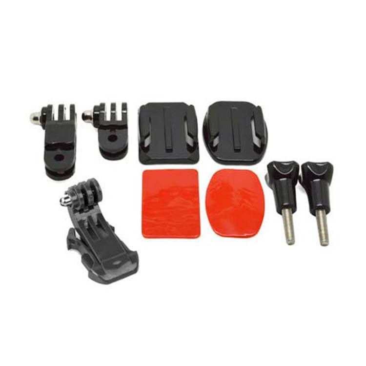 Adjustable Helmet Front Adhesive Mount Shoot Set for Gopro HD Hero 3+ 3 2 1 - Black GP019