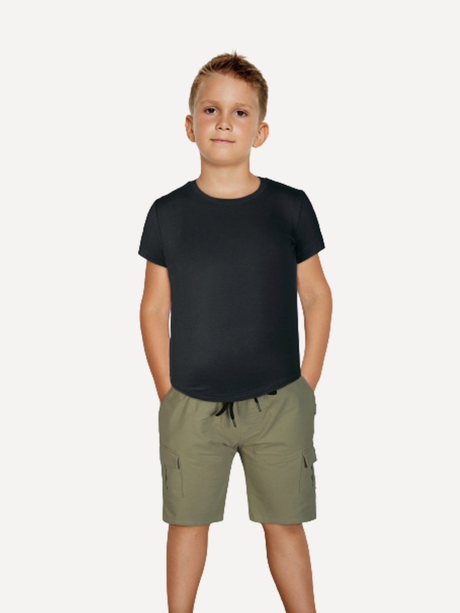 Gini & Jony Kids Khaki Cotton Regular Fit Bermudas