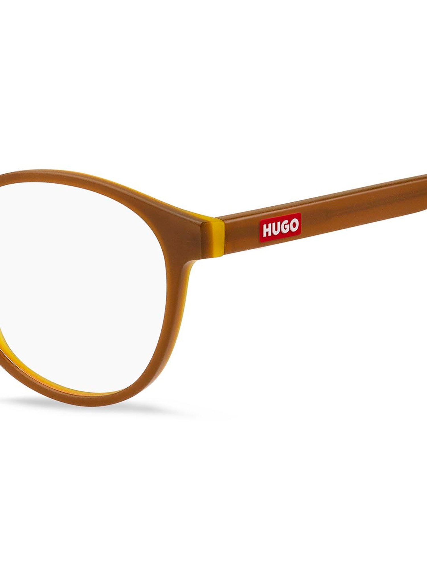 HUGO Brown Oval Eye Frames for Men