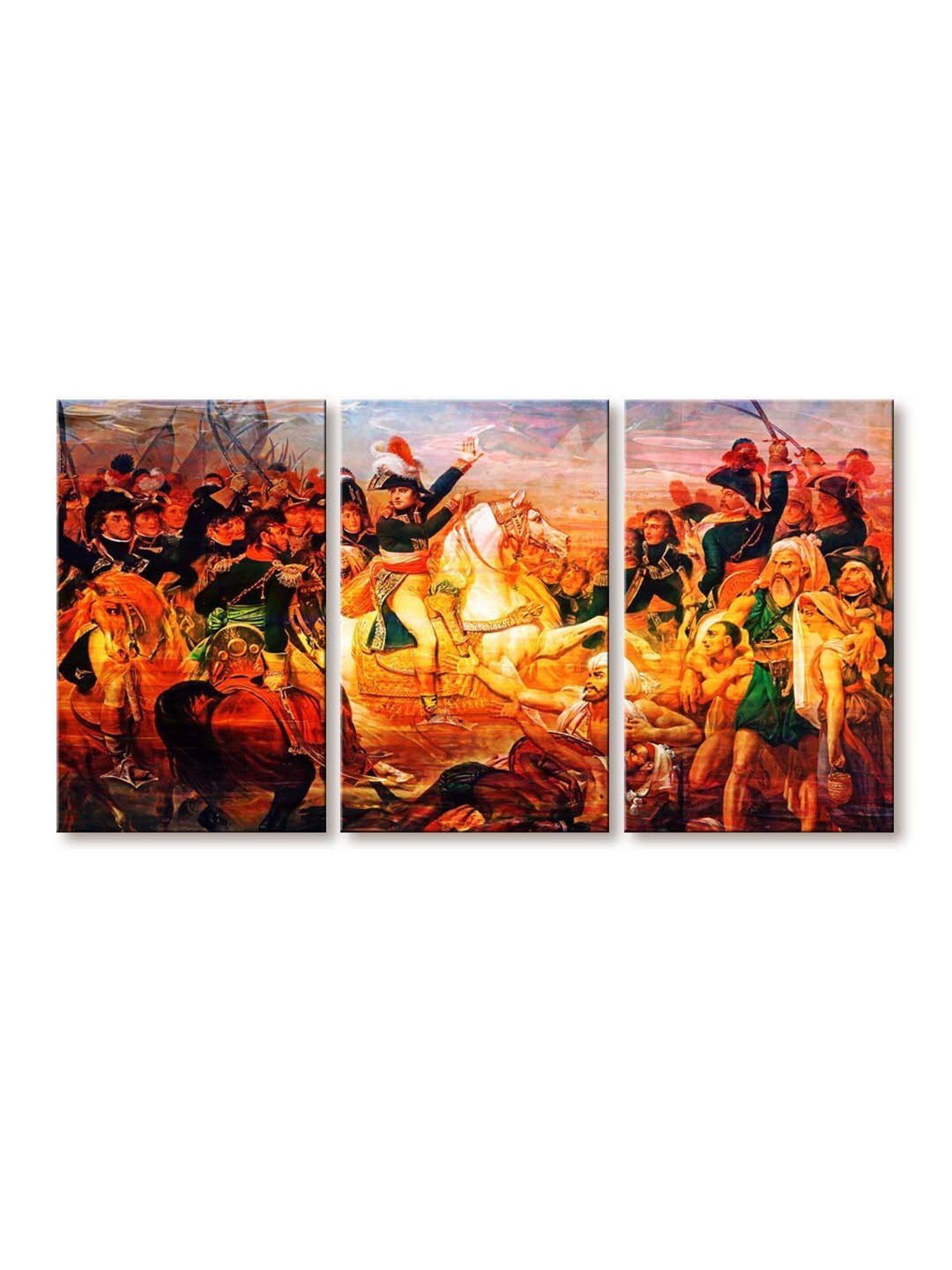 999Store Brown Historical War Fight Art 3 Frame Canvas Paintings