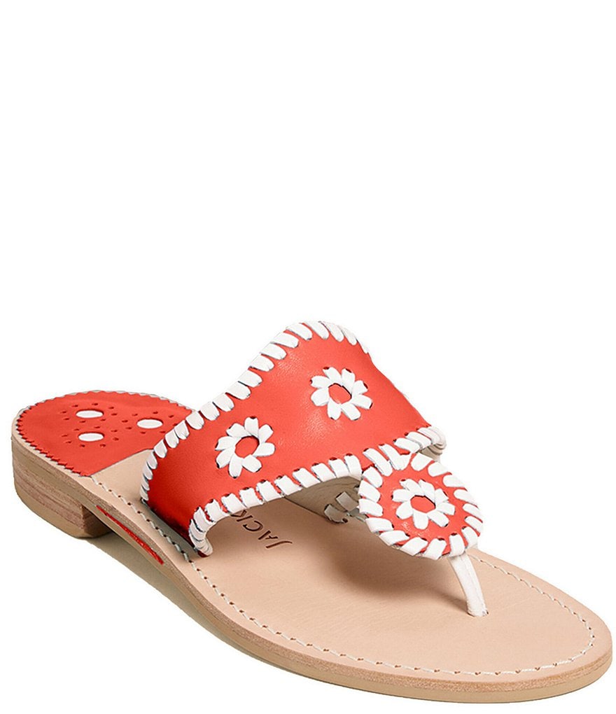 Jack Rogers Jacks Leather Thong Sandals