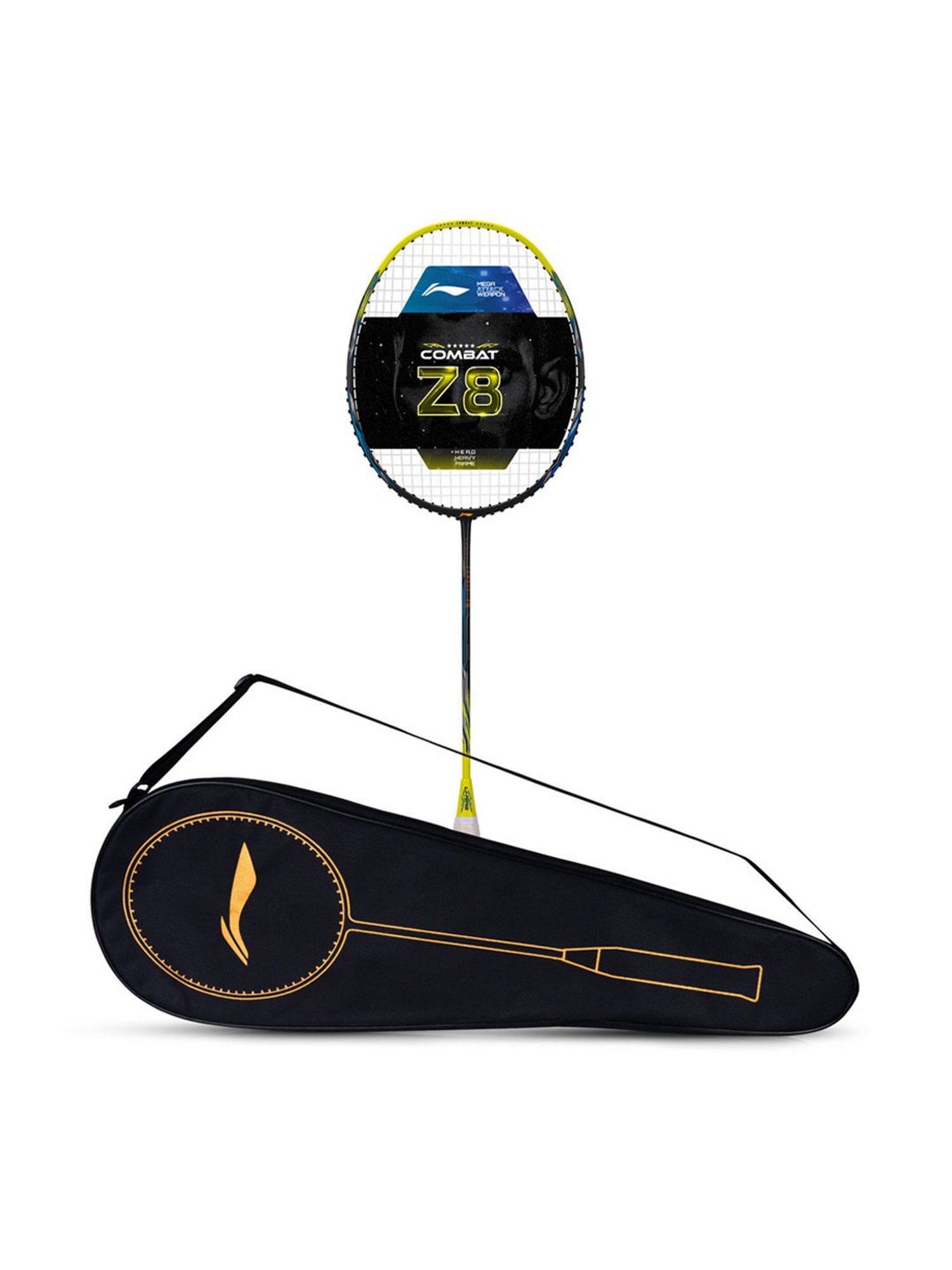 Li-Ning Combat Z8 Badminton Racket (Lime Blue) Size - Medium