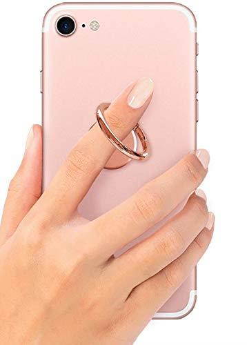 iDecoz Phone Ring Stand Universal Phone Ring Holder Kickstand. Works with iPhone Xs, iPhone Xs MAX, iPhone X, iPhone 8/8 Plus, iPhone 7/7 Plus and More (Rose Gold)