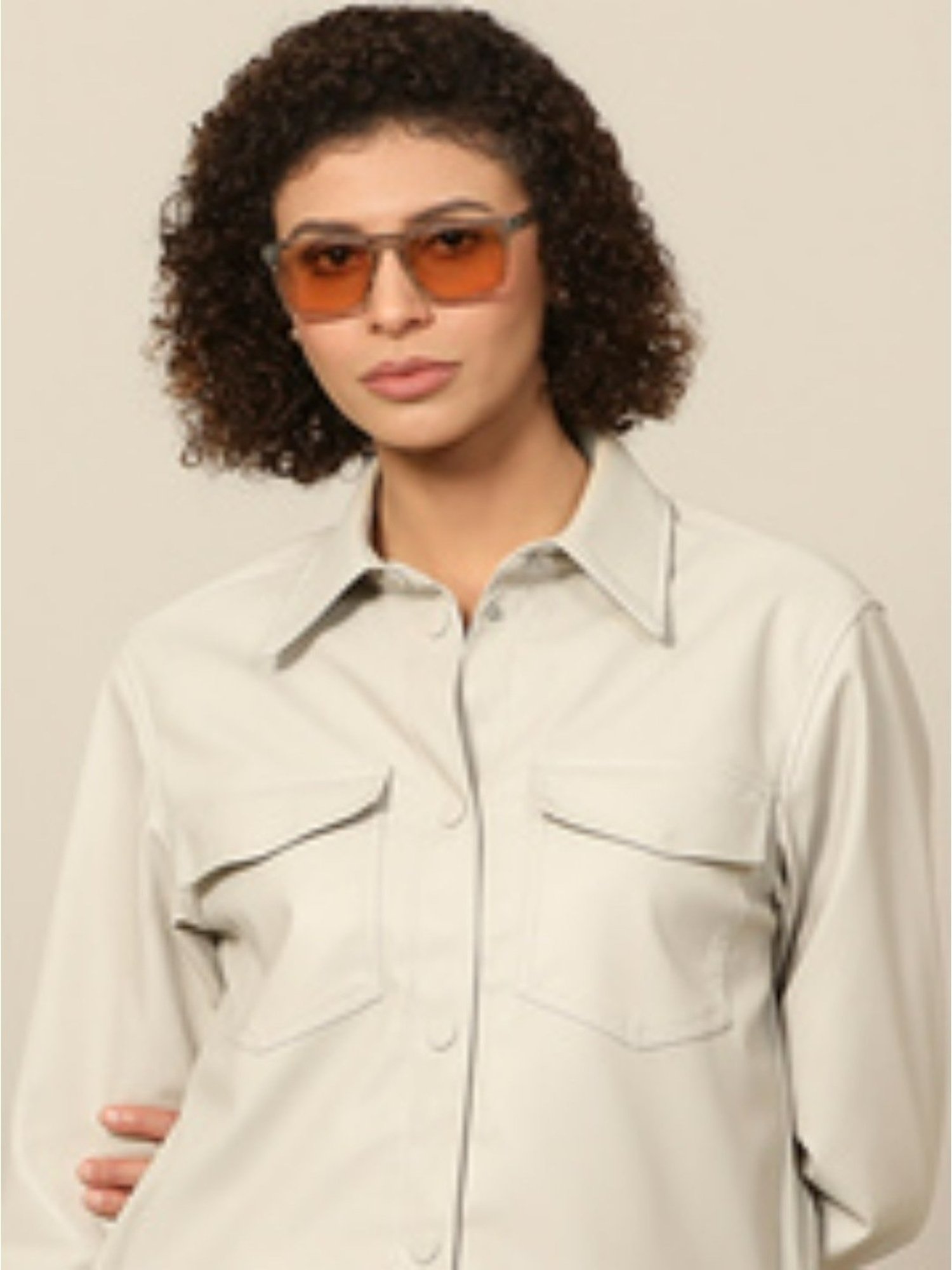 John Jacobs JJ S12956 Brown Square Sunglasses