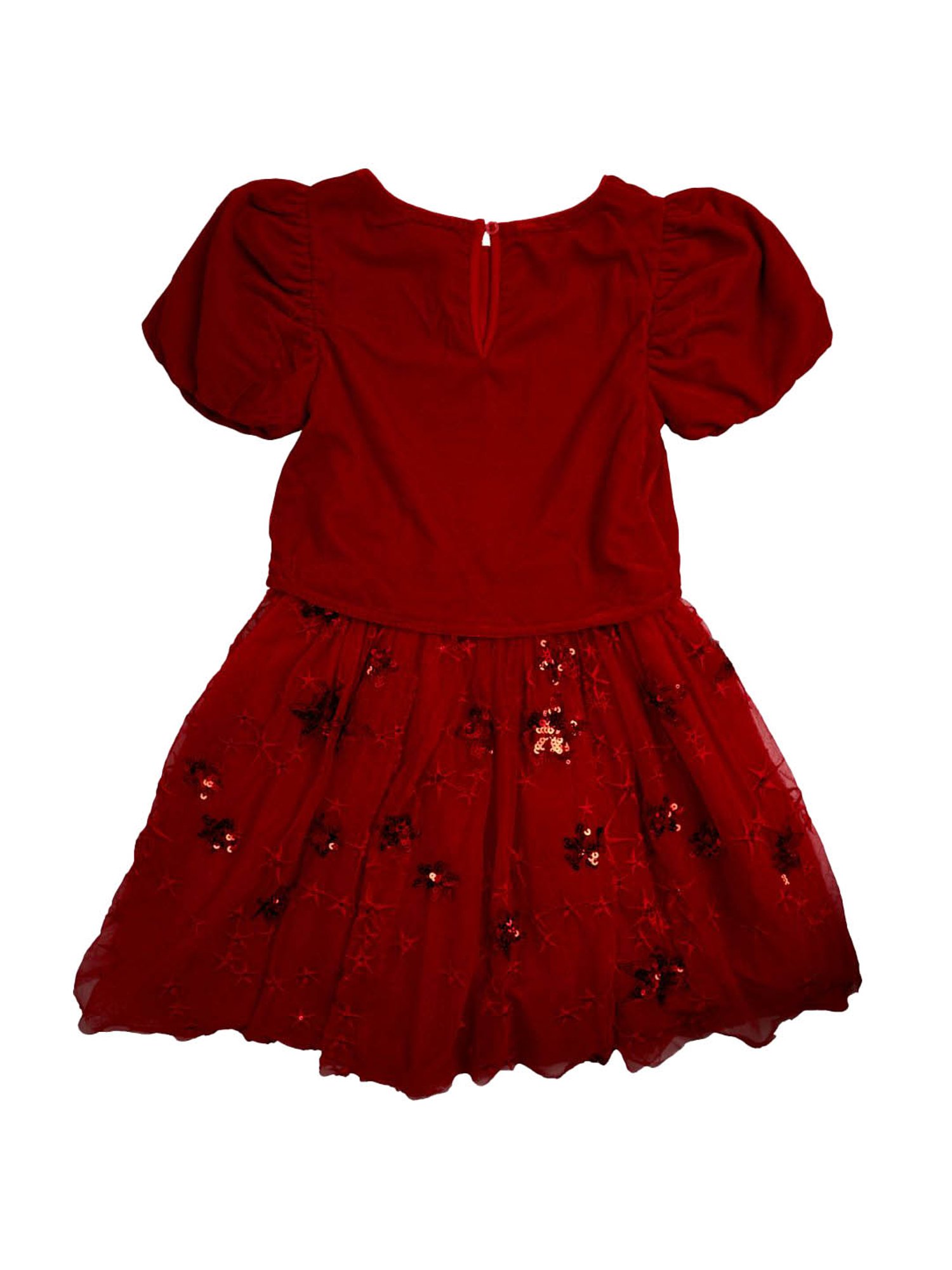 Angel & Rocket Kids Red Embroidered Dress