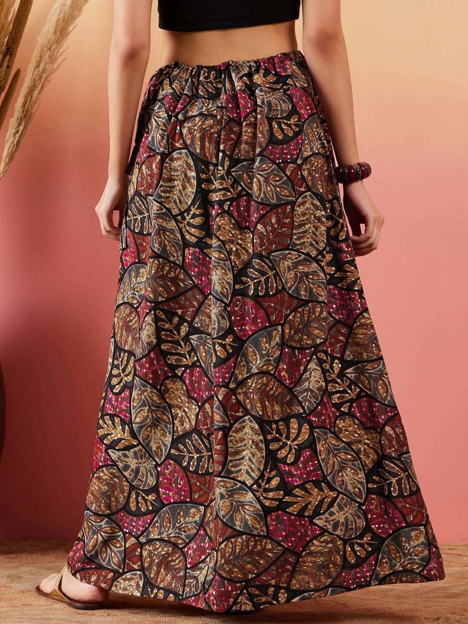 Inweave Multicolored Printed Skirt