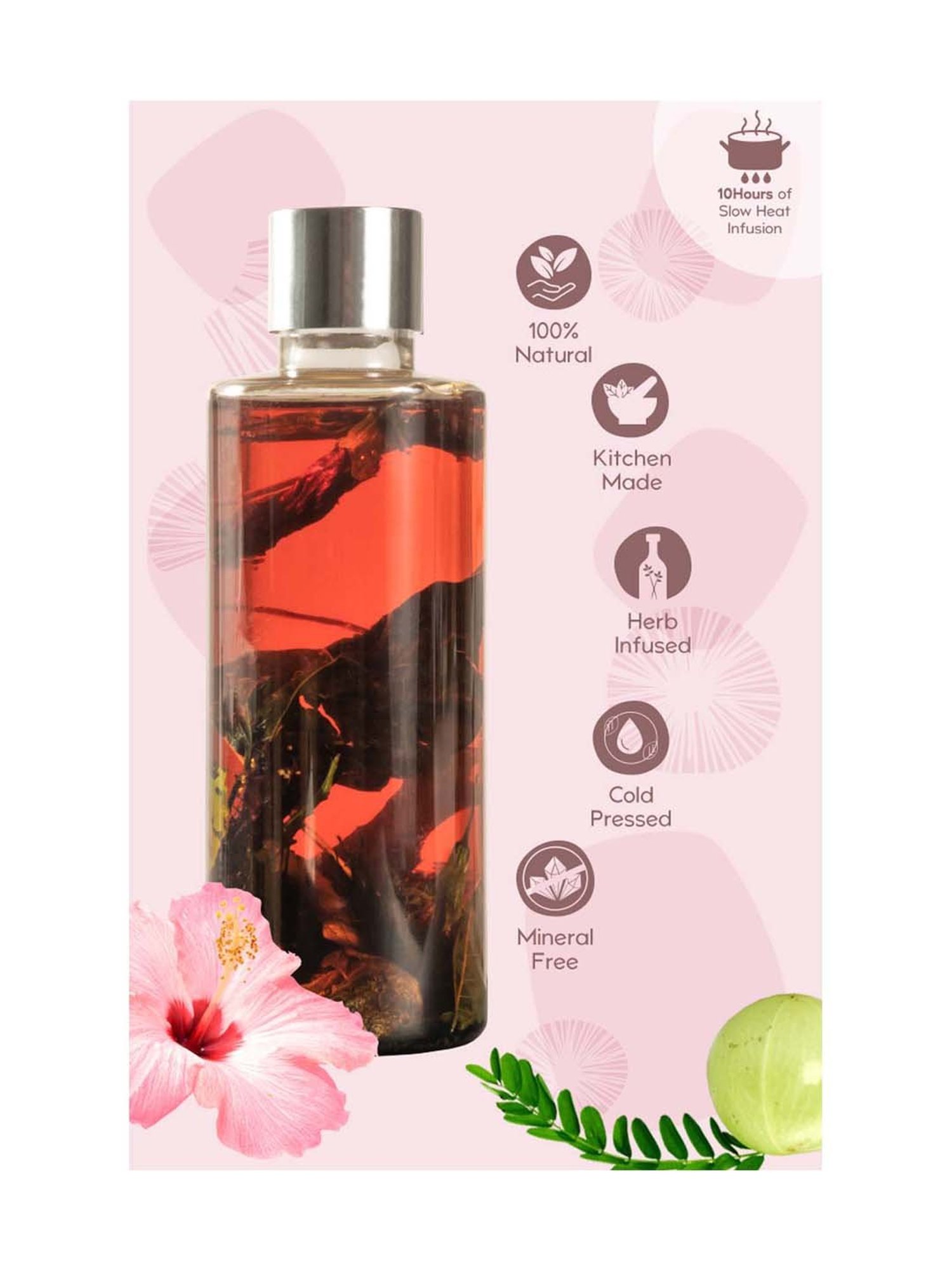Nat Habit Hibiscus Amla Summer Hair Oil Accelerated Hair Growth - 200 ml