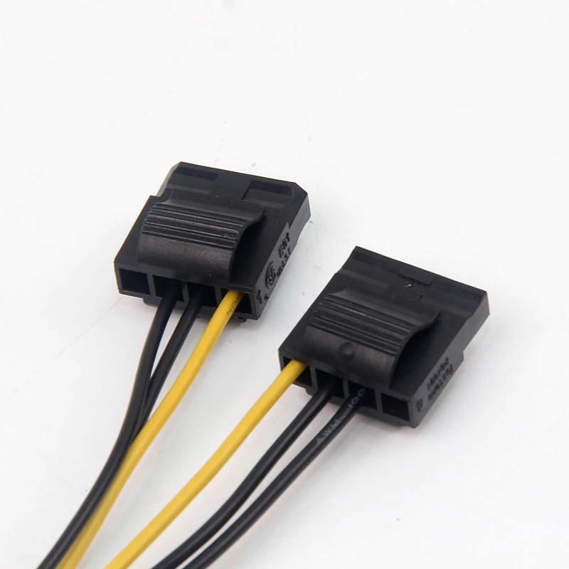 6Pin Female to Dual 4Pin Female Power Supply Cable Graphics Card Power to Molex 4Pin Convert Cable for nVidia ATI AMD Video Card