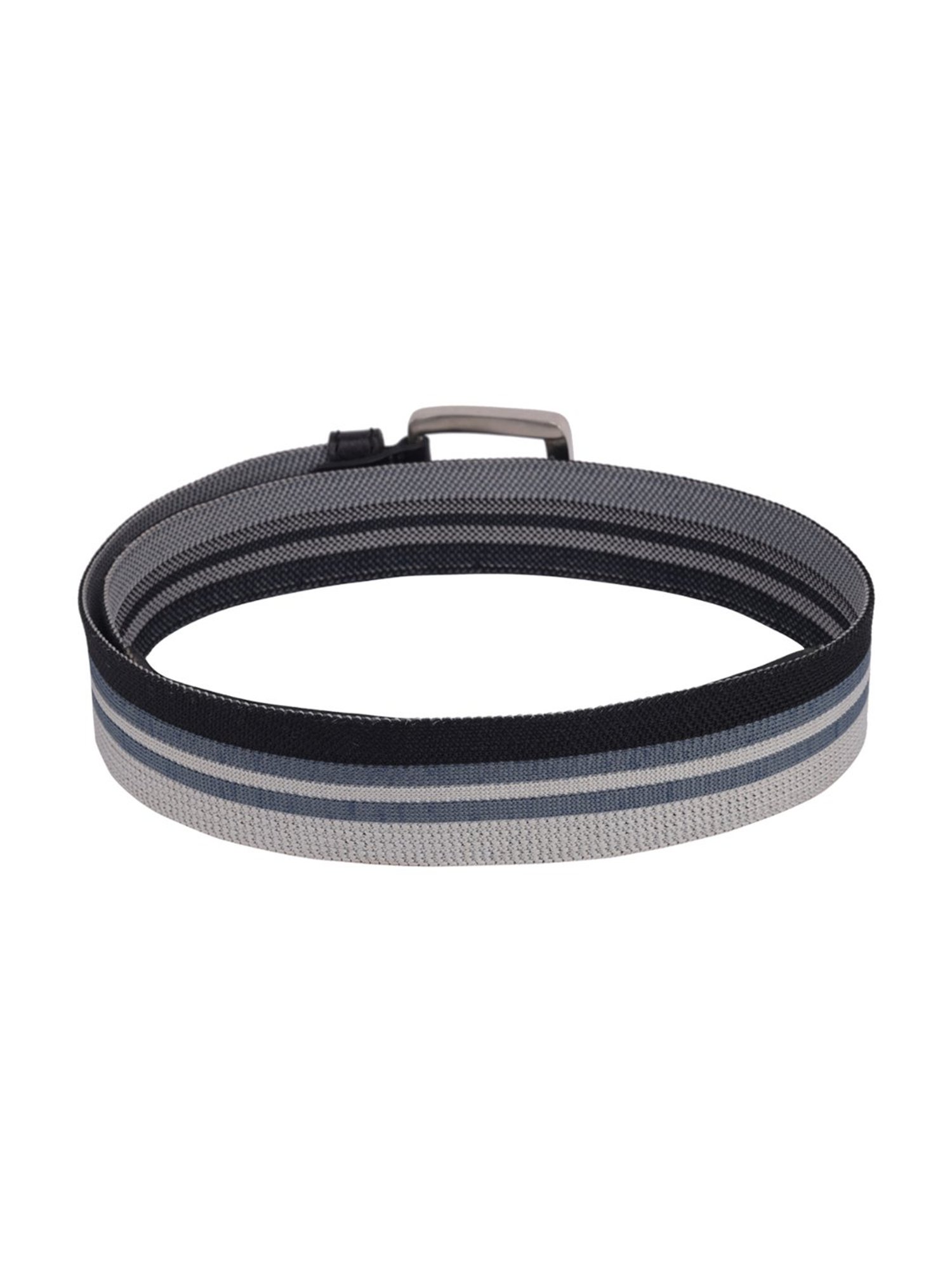 SCHARF Multicolor Twister Canvas Leather Casual Belt for Men