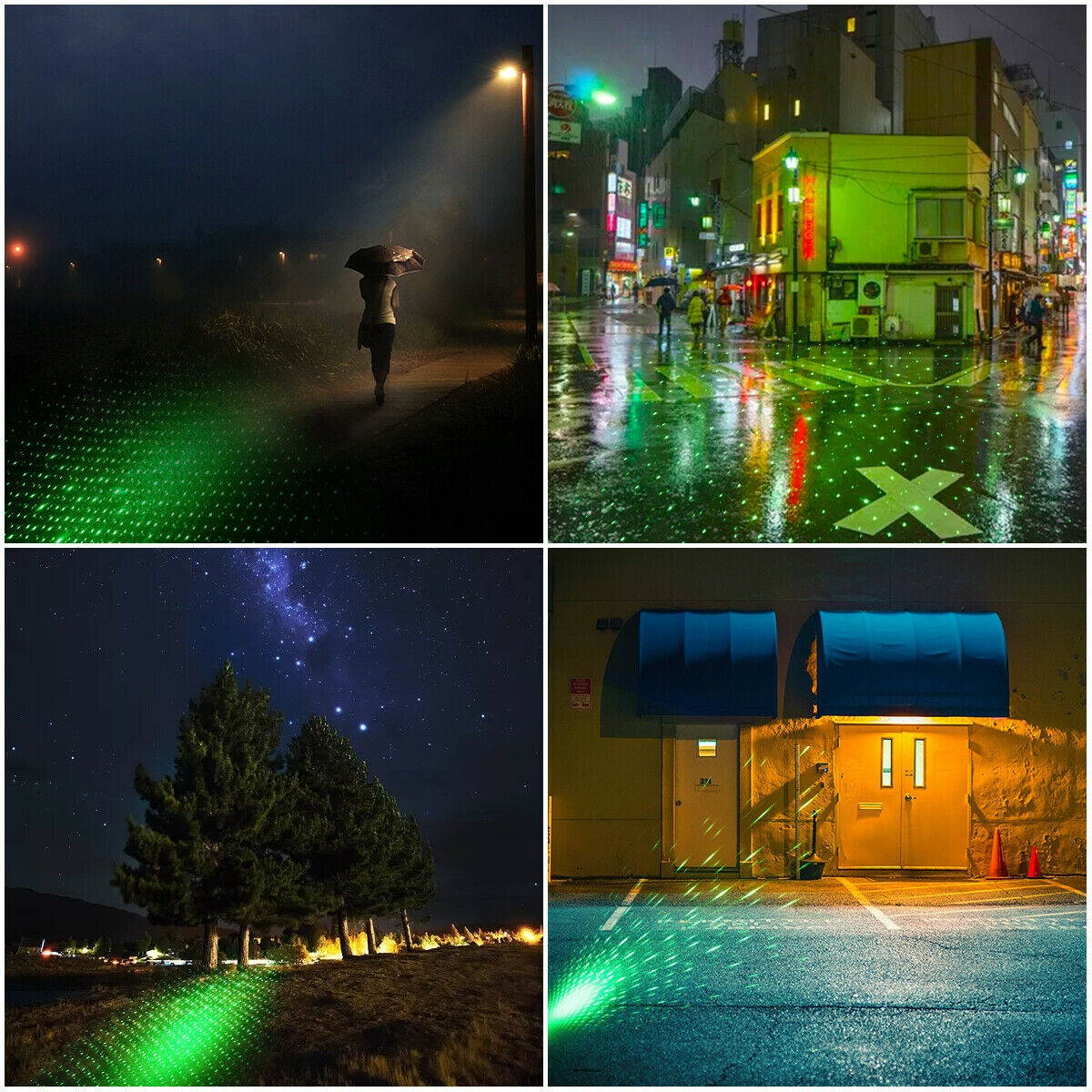 Green Laser Pointer High Power Visible Beam + Star Cap + 18650 Battery